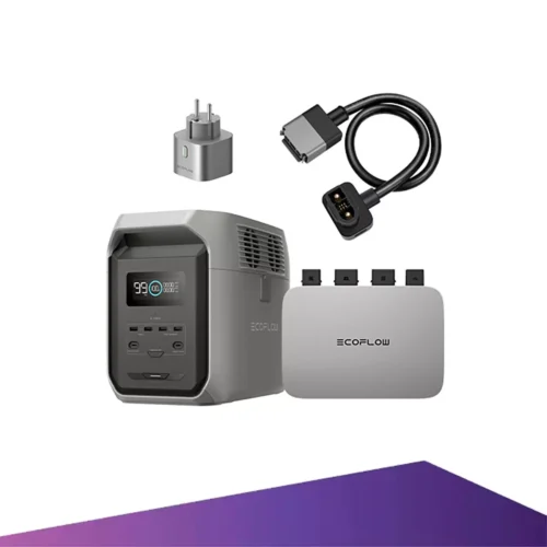 DELTA 3 (1500) + Ecoflow Powerstream Microinverter 800W + Enchufe inteligente EcoFlow + PowerStream River Cable (0.5m)