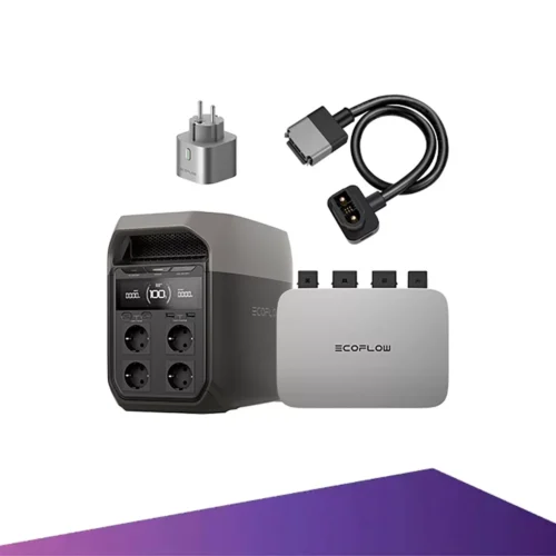 DELTA 3 + Ecoflow Powerstream Microinverter 800W + Enchufe inteligente EcoFlow + PowerStream River Cable (0.5m)